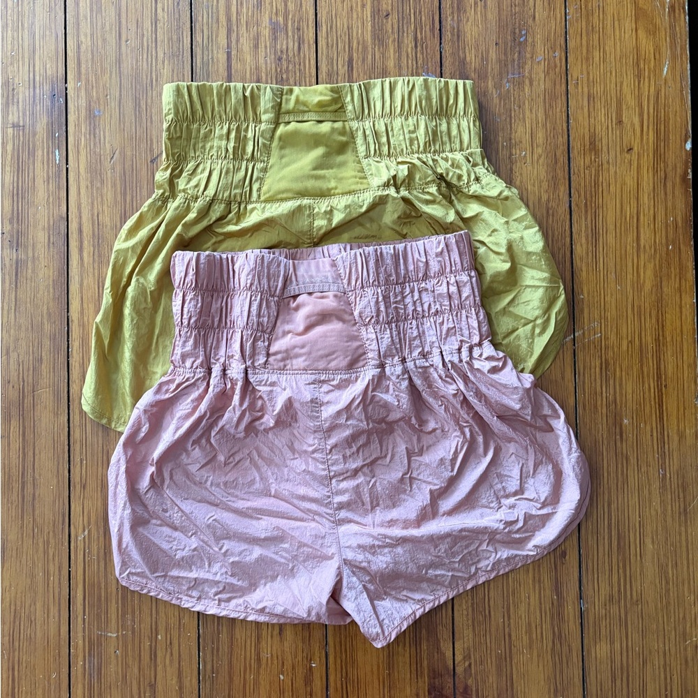 Free People Yellow and Pink Athletic Shorts - Picture 2 of 2